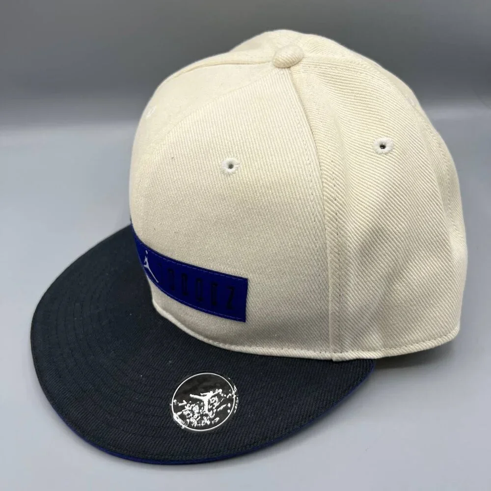 Air Jordan J11 Hat Men 7 5/8 White‎ Blue Jumpman Fitted Cap